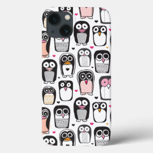 illustratie pinguïn achtergrond Case-Mate iPhone case