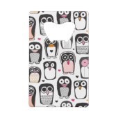 illustratie pinguïn achtergrond creditkaart flessenopener (Achterkant)