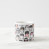 illustratie pinguïn achtergrond espresso kop (Voorkant)