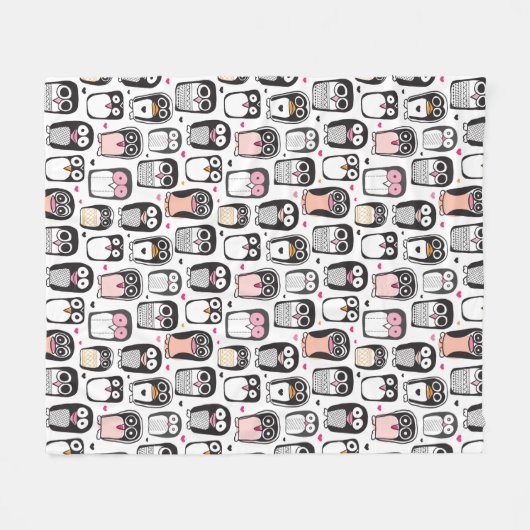 illustratie pinguïn achtergrond fleece deken (Voorkant (Horizontaal))