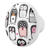 illustratie pinguïn achtergrond keramische knop (Rechts)