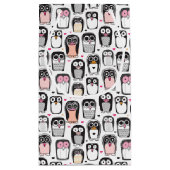 illustratie pinguïn achtergrond klein cadeauzakje (Achterkant)