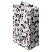 illustratie pinguïn achtergrond klein cadeauzakje (Voorkant Gekanteld)