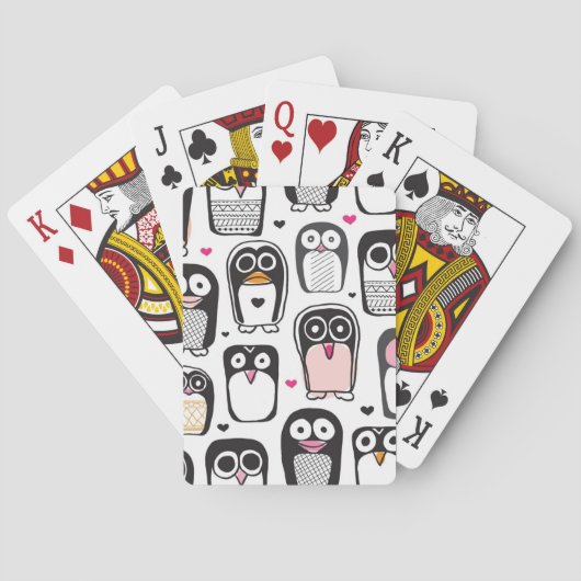 illustratie pinguïn achtergrond pokerkaarten (Achterkant)