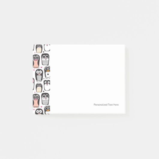 illustratie pinguïn achtergrond post-it® notes (Voorkant)