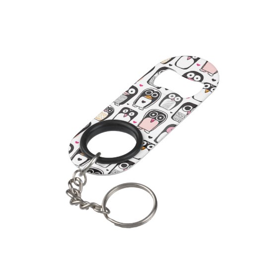 illustratie pinguïn achtergrond sleutelhanger flessenopener (Achterkant Gekanteld)