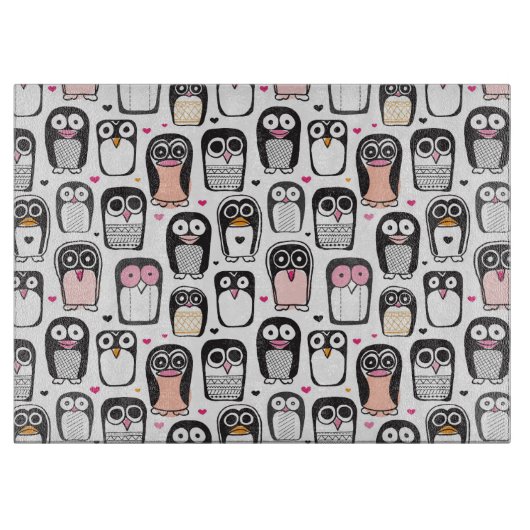 illustratie pinguïn achtergrond snijplank (Voorkant)