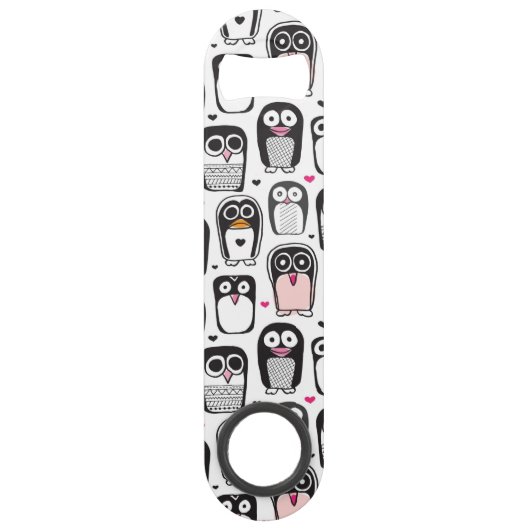 illustratie pinguïn achtergrond speed flessenopener (Voorkant)