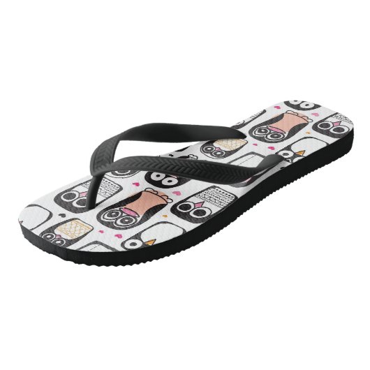 illustratie pinguïn achtergrond teenslippers (Schuin)