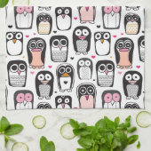 illustratie pinguïn achtergrond theedoek (Gevouwen)