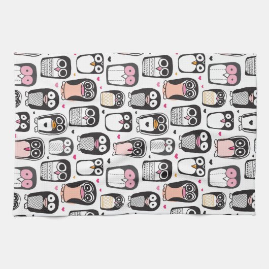 illustratie pinguïn achtergrond theedoek (Horizontaal)