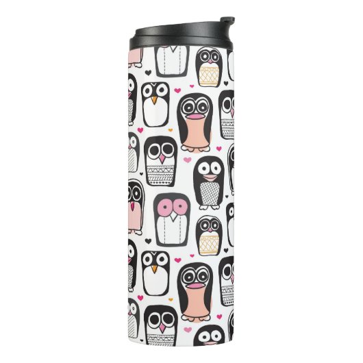 illustratie pinguïn achtergrond thermosbeker (Gedraaid links)