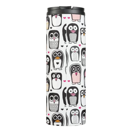 illustratie pinguïn achtergrond thermosbeker (Achterkant)