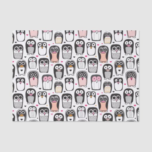 illustratie pinguïn achtergrond tissuepapier (Voorkant)
