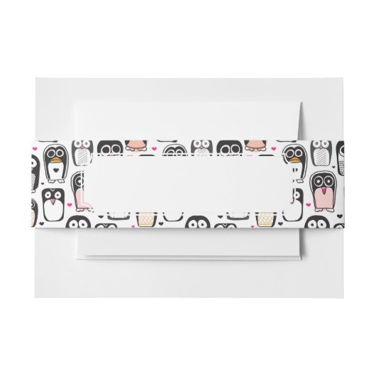 illustratie pinguïn achtergrond uitnodigingen wikkel (Voorkant Voorbeeld)