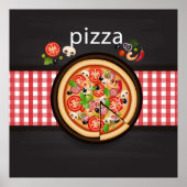 Illustratie Pizza Poster (Voorkant)