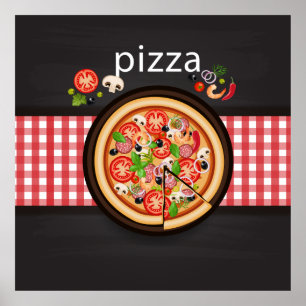 Illustratie Pizza Poster