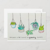 Illustratie plant Lover Waterverf Briefkaart (Voorkant / Achterkant)