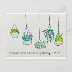 Illustratie plant Lover Waterverf Briefkaart