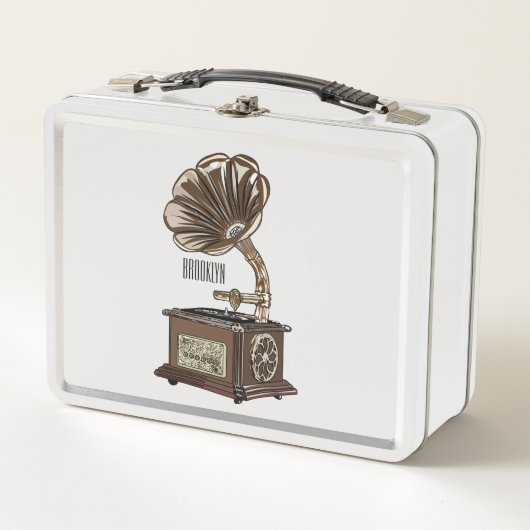 illustratie Platenspeler cartoon (Voorkant)