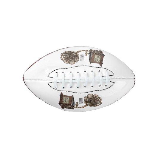 illustratie Platenspeler cartoon American Football (Voorkant)