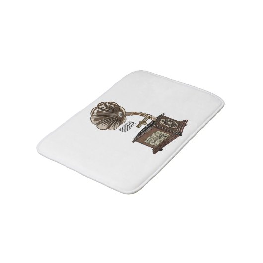 illustratie Platenspeler cartoon Badmat (Gekanteld)