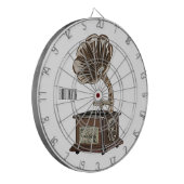 illustratie Platenspeler cartoon Dartbord (Voorkant Links)