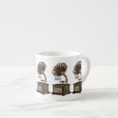 illustratie Platenspeler cartoon Espresso Kop (Voorkant rechts)