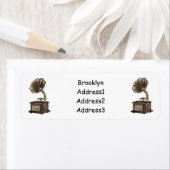 illustratie Platenspeler cartoon Etiket (Insitu)