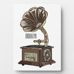 illustratie Platenspeler cartoon Fotoplaat