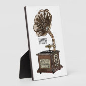 illustratie Platenspeler cartoon Fotoplaat (Zijkant)