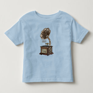 illustratie Platenspeler cartoon Kinder Shirts