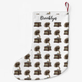 illustratie Platenspeler cartoon Kleine Kerstsok (Achterkant)