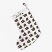 illustratie Platenspeler cartoon Kleine Kerstsok (Achterkant (Hangend))