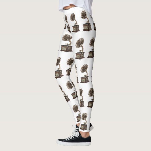illustratie Platenspeler cartoon Leggings (Links)