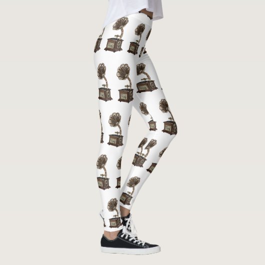 illustratie Platenspeler cartoon Leggings (Rechts)
