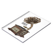 illustratie Platenspeler cartoon Notitieboek (Linkerzijde)