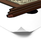 illustratie Platenspeler cartoon Perfect Poster (Hoek)