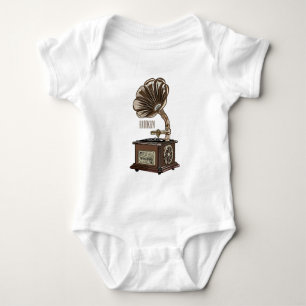 illustratie Platenspeler cartoon Romper