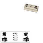 illustratie Platenspeler cartoon Rubberstempel (Gestempeld)