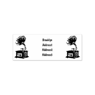 illustratie Platenspeler cartoon Rubberstempel