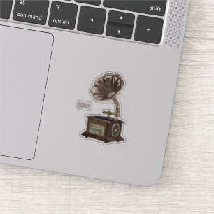 illustratie Platenspeler cartoon Sticker