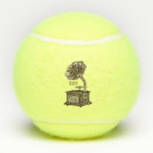 illustratie Platenspeler cartoon Tennisballen (Achterkant)