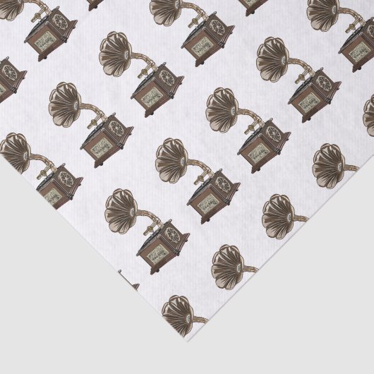 illustratie Platenspeler cartoon Tissuepapier (Detail)