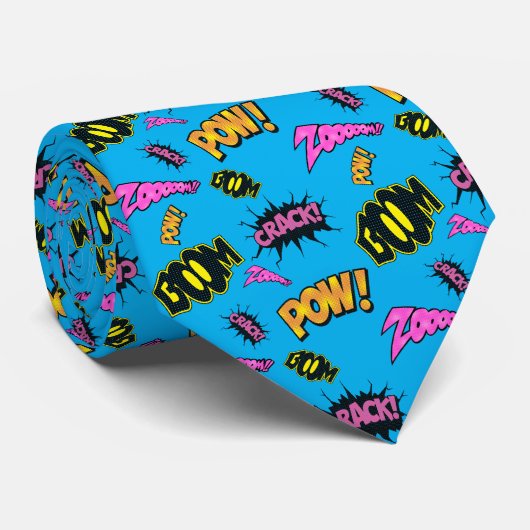 Illustratie pop Art Comic Cartoon Stropdas (Opgerold)