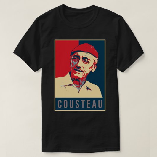 Illustratie Pop Art Cousteau Sticker T-shirt (Design voorkant)