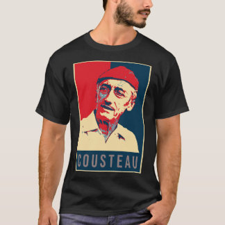 Illustratie Pop Art Cousteau Sticker T-shirt
