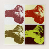 Illustratie pop Art Elephant Retro Legpuzzel (Horizontaal)