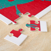 Illustratie pop Art Elephant Retro Legpuzzel (Zijkant)