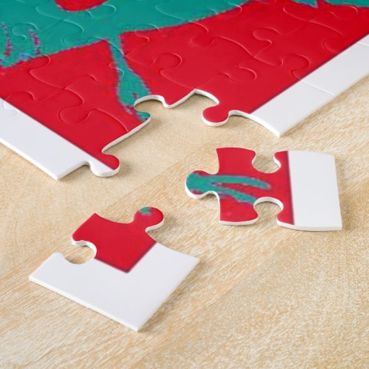 Illustratie pop Art Elephant Retro Legpuzzel (Zijkant)